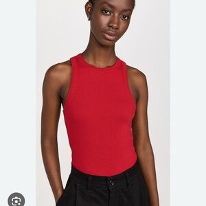 Chic Red Sleeveless Tank Top